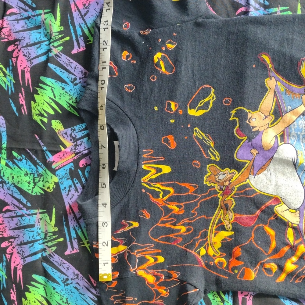 VTG 90s AOP Disney Aladdin Magic Carpet Ride T Shirt - Picture 7 of 13
